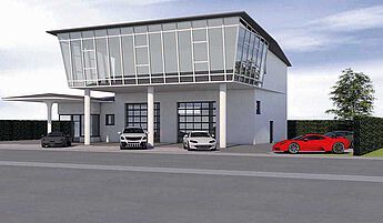 Architektonische Neugestaltung Automobilhandelszentrum